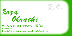 roza okrucki business card